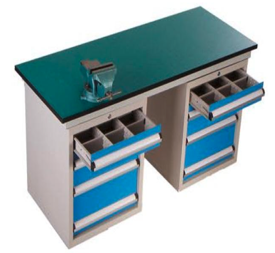 Heavy-duty work bench tables have a sturdy structure, providing high load capacity and stability.